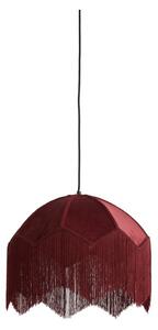 Bordowa lampa wisząca z tekstylnym kloszem ø 40 cm Malacia – Light & Living