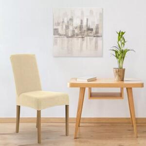 Pokrowiec na krzesło EUROFIRANY D91 457083 (35 x 30 x 55 cm) Kremowy