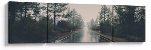 Obraz drogi w deszczu (170x50 cm)