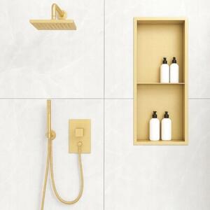 Półka łazienkowa wnękowa Estiva PARCEL Gold 60x30x10 cm złota szczotkowana 1 szt
