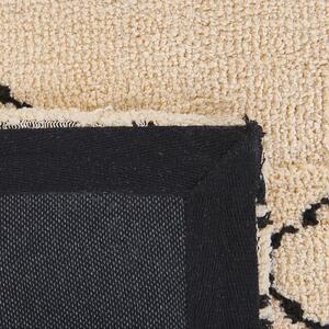 Nowoczesny dywan w romby prostokątny 200 x 200 cm beżowo-czarny Mutki Beliani