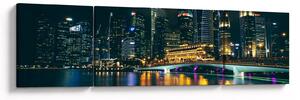 Obraz Singapuru nocą (170x50 cm)