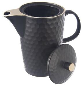 Dzbanek do kawy i herbaty ceramiczny czarny TEA TIME 1,3 l