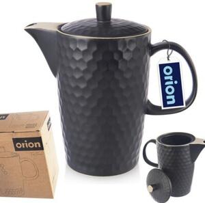 Dzbanek do kawy i herbaty ceramiczny czarny TEA TIME 1,3 l