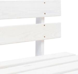 Biała ławka ogrodowa z palet - Bradley 2X
