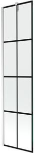 Mexen Next parawan nawannowy 1-skrzydłowy 50 x 150 cm, czarna kratka, chrom - 895-050-000-00-77-01