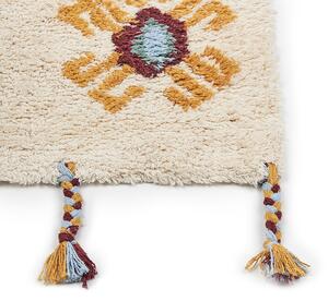 Bawełniany dywan styl boho 140 x 200 cm geometryczny wzór kolorowy Duzce Beliani