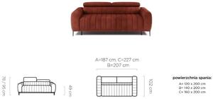 MebleMWM Sofa rozkładana GANDI 120 | kolory do wyboru