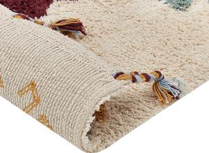 Bawełniany dywan styl boho 160 x 230 cm geometryczny wzór kolorowy Duzce Beliani