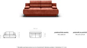 MebleMWM Sofa rozkładana VELA | kolory do wyboru