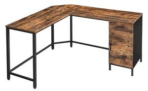 Industrialne biurko narożne z szafką / Rustic brown