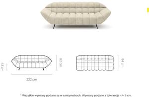 MebleMWM Sofa 3 osobowa GAPPA 3 | kolory do wyboru
