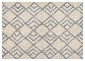 Bawełniany dywan styl tradycyjny 160 x 230 cm geometryczny wzór beżowo-szary Nevsehir Beliani