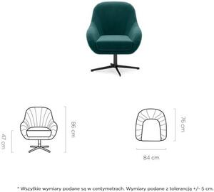 MebleMWM Fotel obrotowy COCO | kolory do wyboru