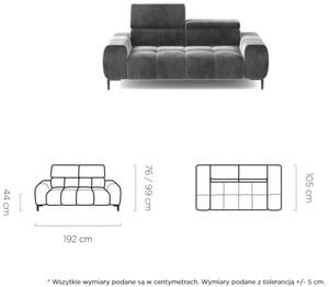 MebleMWM Sofa 2 osobowa PLAZA 2 | kolory do wyboru