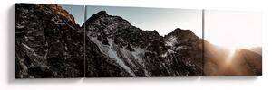 Obraz skalistego pasma górskiego (170x50 cm)