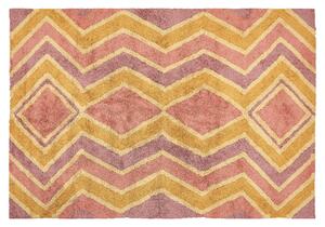 Bawełniany dywan styl nowoczesny 140 x 200 cm geometryczny wzór wielokolorowy Canakkale Beliani