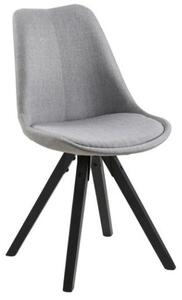 Krzesło tapicerowane Dima light grey/black