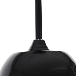 Nowoczesny wentylator sufitowy czarny z łopatkami dymnymi - Bora 52 Oswietlenie wewnetrzne