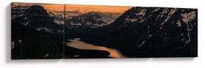 Obraz jeziora między górami (170x50 cm)