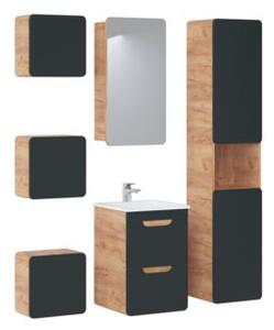 Szafka pod umywalkę ARUBA COSMOS 823 40 cm grafit/dąb