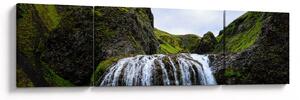 Obraz klifu z wodospadem (170x50 cm)