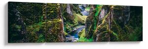Obraz - Rzeka w skalistej dolinie (170x50 cm)