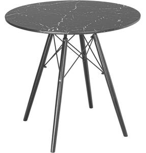 Stolik kawowy EHOKERY Paris Black DTW 80 cm Marmur Czarny