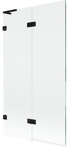 Mexen Lunar L parawan nawannowy 2-skrzydłowy lewy 100 x 150 cm, transparent, czarny - 897L-100-100-70-00-L