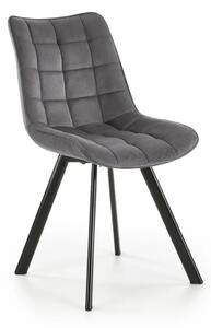 Krzeso tapicerowane K332 VELVET ciemno szare
