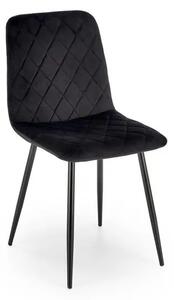 Krzeso tapicerowane K525 VELVET czarne