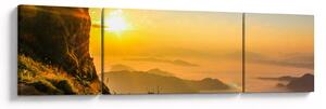 Obraz doliny w porannej mgle (170x50 cm)