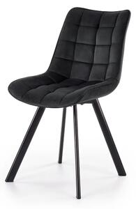 Krzeso tapicerowane K332 VELVET czarne