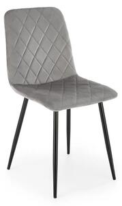 Krzeso tapicerowane K525 VELVET szare