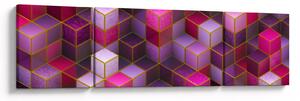Obraz fioletowych kostek (170x50 cm)