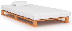 Rama łóżka z palet, brązowa, lite drewno sosnowe, 90 x 200 cm