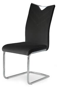 Halmar Krzeso do jadalni K224 - czarny / chrom