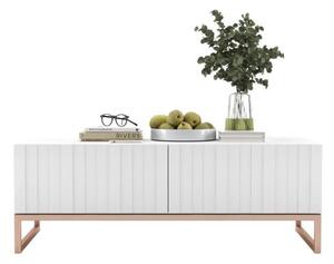 Stolik kawowy TAL 3D 110x54cm biaÅy mat/gold