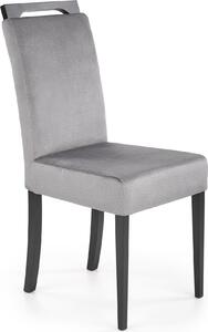 Krzesło tapicerowane CLARION 2 VELVET szare
