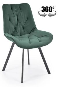 Krzeso tapicerowane K519 VELVET zielone obracane