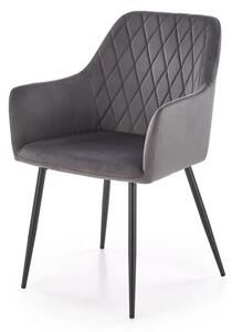 Krzeso tapicerowane K558 VELVET szare