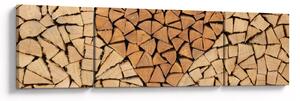Obraz - Serce z drewna (170x50 cm)