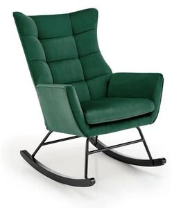 Fotel bujany BAZALTO VELVET zielony