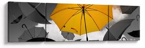 Obraz żółtego parasola (170x50 cm)