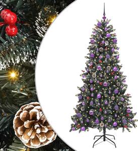 Sztuczna choinka z podstawą Zielony 210 cm PVC, plastik i stal