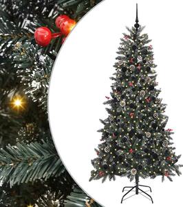 Sztuczna choinka z podstawą Zielony 210 cm PVC, plastik i stal