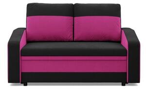 Sofa rozkÅadana, mikrofaza, AURELO, 148x87x90 cm, czarny, rÃ³Å¼owy | TYLETEGOTU