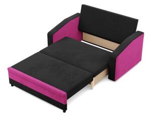 Sofa rozkÅadana, mikrofaza, AURELO, 148x87x90 cm, czarny, rÃ³Å¼owy | TYLETEGOTU