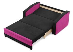 Sofa rozkÅadana, mikrofaza, AURELO, 148x87x90 cm, czarny, rÃ³Å¼owy | TYLETEGOTU