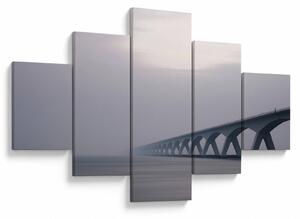 Obraz mostu we mgle (125x70 cm)
